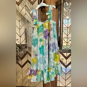 Tago Floral Swing Dress with Ruffle Hem Size 7-8yr (120 ) in excellent condition